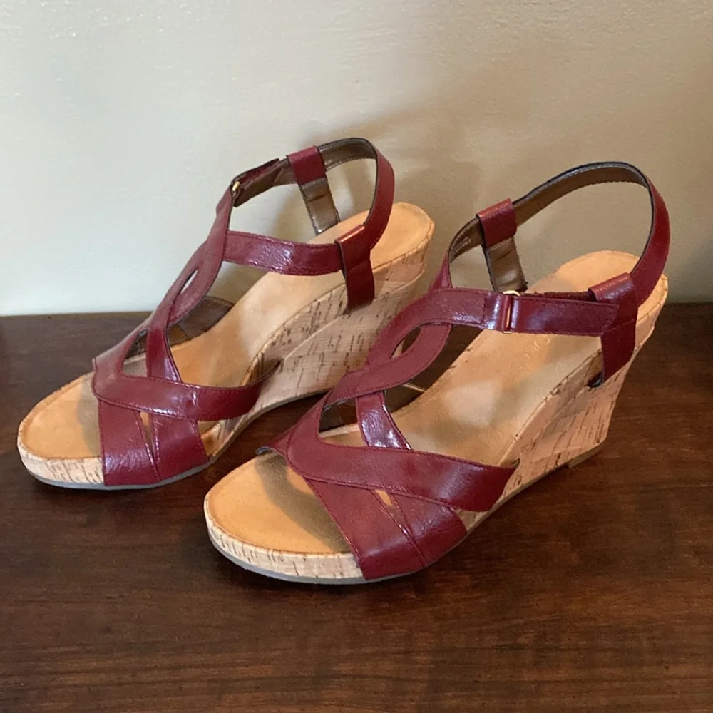 Red Aerosoles Wedge Sandals